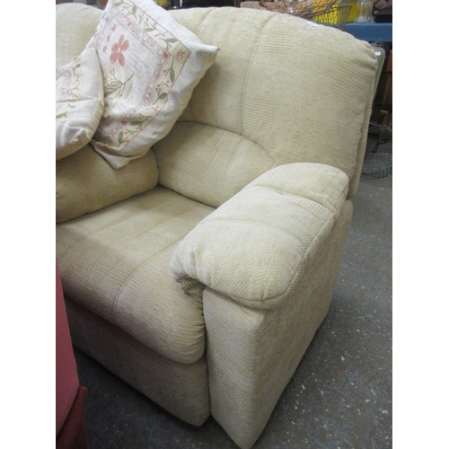 205 - GPLAN CREAM UPHOLSTERED LARGE ARM CHAIRS