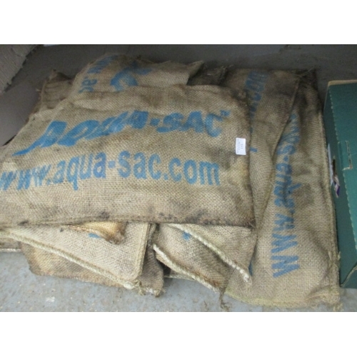 153 - QUANTITY OF HESSIAN AQUA SACKS