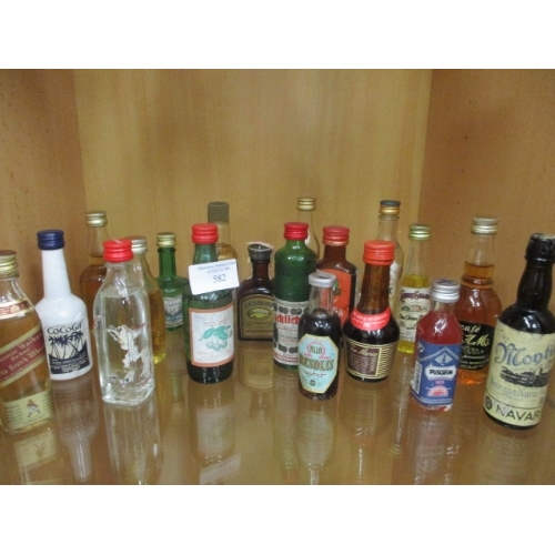 226 - SELECTION OF MINIATURE BOTTLES JOHNNIE WALKER WHISKY AND LOTS MORE