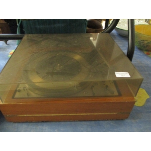 183 - DUAL  121B RECORD PLAYER IN WOODEN CASE