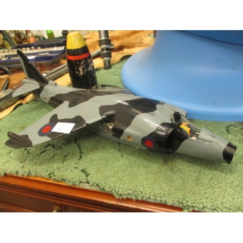 249 - MODEL WAR PLANE AND SHELL