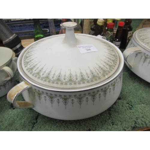 266 - NORITAKE TUREEN X 2 AND 4 SOUP BOWLS