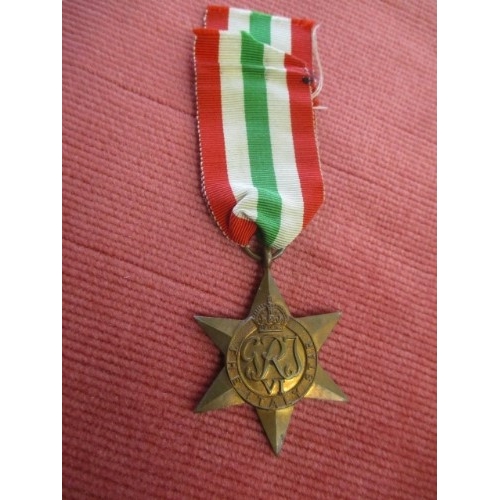 7 - THE ITALY STAR MEDAL ON RIBBON