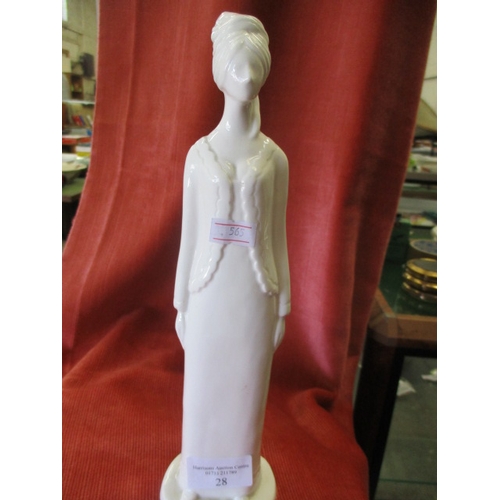 28 - WHITE SPODE BONE CHINA FIGURINE 