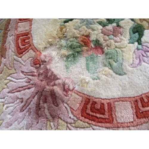 451 - LARGE FLORAL RUG  9FT X 12FT (SOME MOTH WARE)