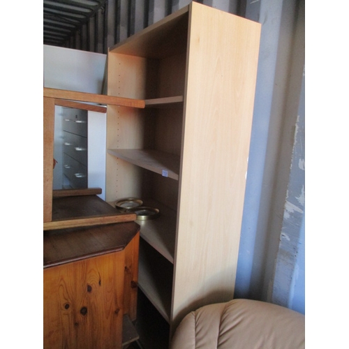 575 - BEECH EFFECT SHELVING