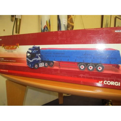 93A - CORGI -  VOLVO FH SHEETED TRAILER - INTAKE TRANSPORT, SCALE 1:50