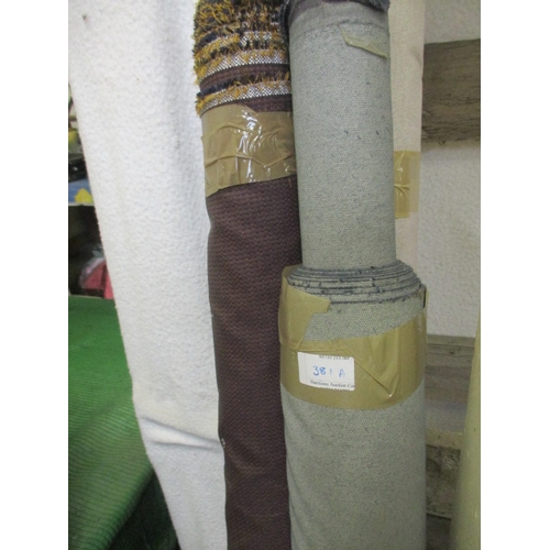 381A - 3 SMALL ROLLS OF UPHOLSTERY FABRIC