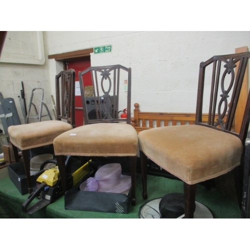 383 - 3 IRISH UPHOLSTERED DINING CHAIRS