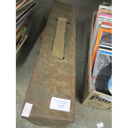 137 - WWII METAL AMMO BOX