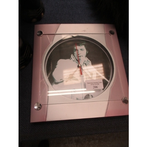 206 - ELVIS PRESLEY WORKING CLOCK