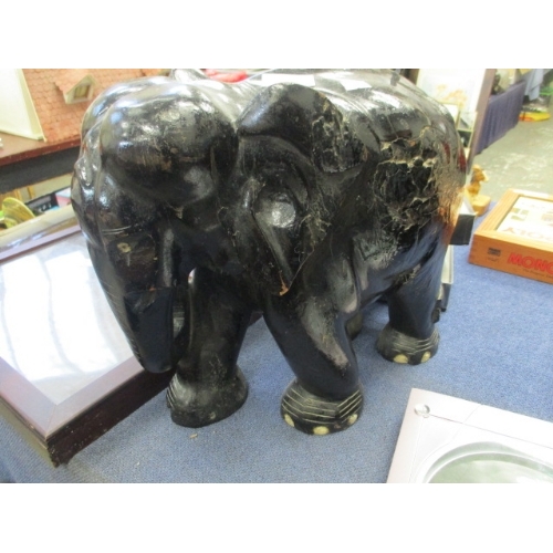 207 - EBONY AND IVORY ELEPHANT