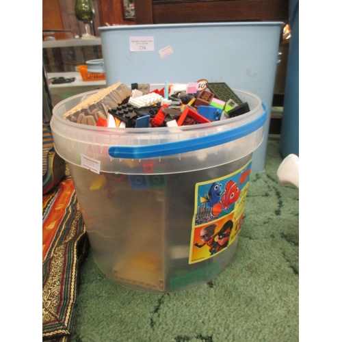 234 - 2 TUBS OF MIXED LEGO