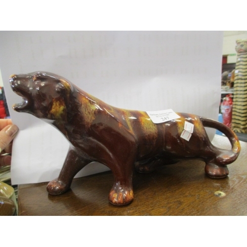 247 - GLAZED POTTERY TIGER