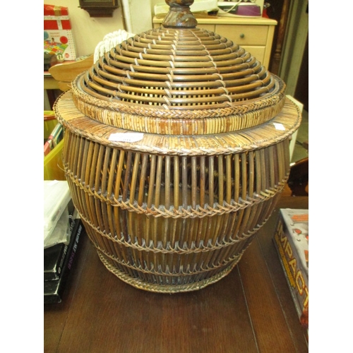 391 - CHINESE BIRD/ CRICKET CAGE FROM WICKER WORK