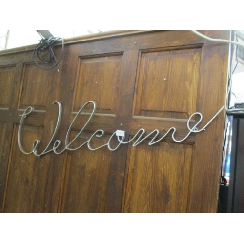 52 - MODERN 'WELCOME' METAL SIGN