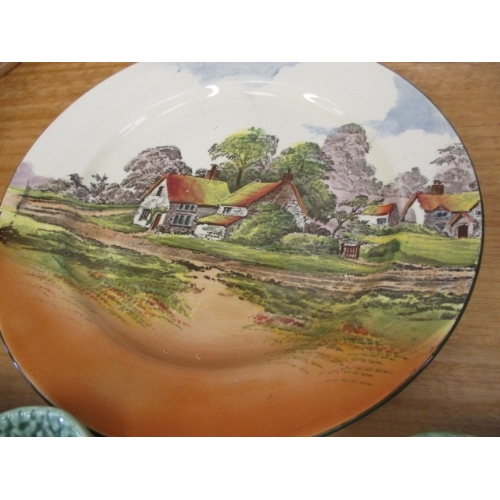 506 - 2 LARGE CABBAGE SERVING PLATES, 2 CORN SERVING DISHES A ROYAL DOULTON MOTHER KANGAROO WITH JOEY PLAT... 