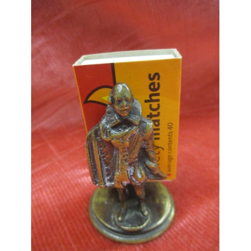 38 - A BRASS SHAKESPEARE MATCH HOLDER