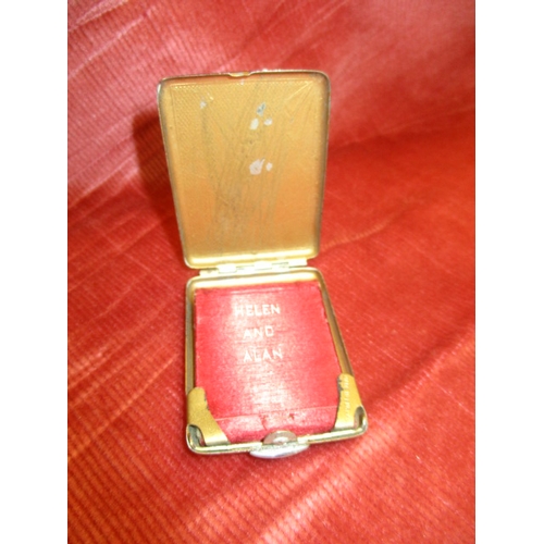 39 - A SILVER COLOURED ART NOUVEAU MATCH HOLDER