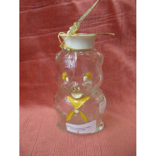 2 - VINTAGE GLASS BUBBLE BATH/ PIGGY BANK BY ANDRE PHILIPPE