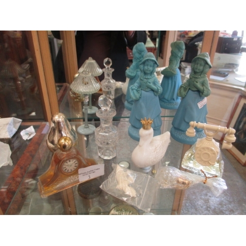 3 - A SELECTION OF RETRO MAINLY AVON PERFUME DECANTERS IN THE SHAPES OF LADIES, SWAN, PEAR, TELEPHONE MA... 