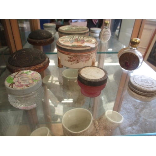 4 - VINTAGE TOILETRIES POTS INCLUDE JAPANESE, FACE CREAMS POWDERS BY AVON AND OTHERS