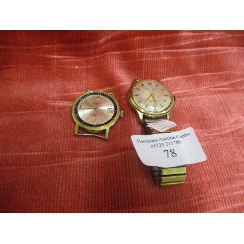 78 - TWO MENS WATCHES SMITH IMPERIAL 10 JEWELS SHOCK PROOF WITH EXCALIBUR WATCH BRACELET AND ARGONAUT 21 ... 