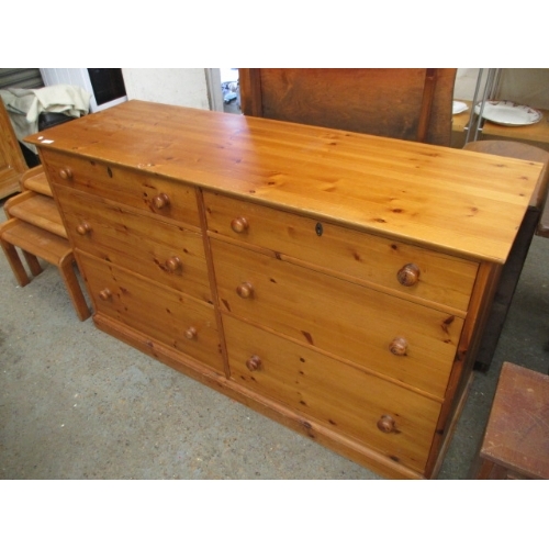 388 - A DOUBLE 6 DRAWER CHEST IN PINE