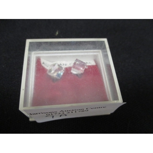 7A - A PAIR OF AUSTRIAN CRYSTAL STUD EARRINGS