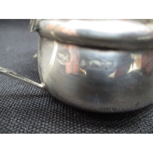 8A - SILVER MUSTARD POT WITH LINER BIRMINGHAM 1919 BY WILLIAM AITKEN