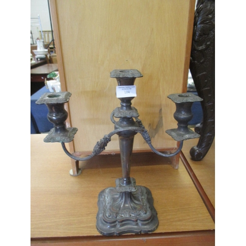 104 - LARGE METAL CENTRE PIECE CANDELABRA