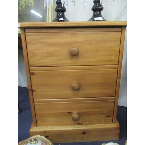 122 - A PAIR OF PINE 3 DRAWER BEDSIDES