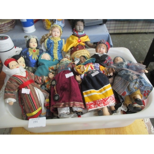 191 - MIXED PORCELAIN DOLLS IN NATIVE COSTUMES