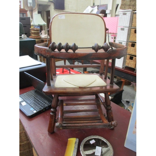 235 - VINTAGE CHILDS WOODEN LOW CHAIR