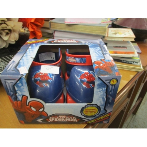 307 - MARVEL SPIDERMAN QUAD SKATES AGE 3+