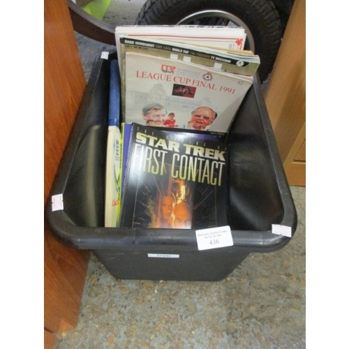 436 - SMALL CRATE OF VINTAGE MAGAZINES -  STAR TREK FIRST CONTACT, AUTO CAR, AUTO SPORT ETC