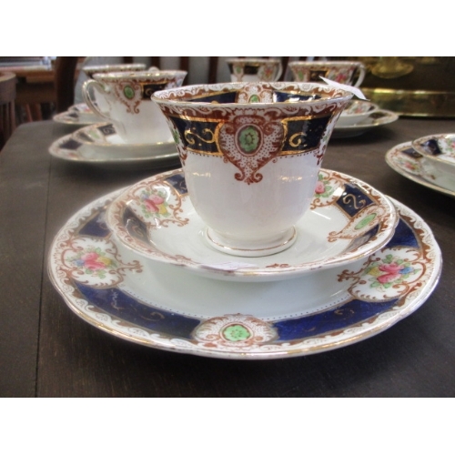 452 - 'ERSKINE' HEATHCOTE CHINA 6 X CUPS, SAUCERS, SIDE PLATE