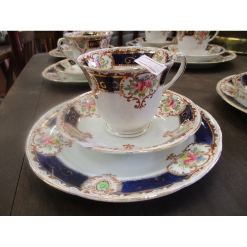 452 - 'ERSKINE' HEATHCOTE CHINA 6 X CUPS, SAUCERS, SIDE PLATE