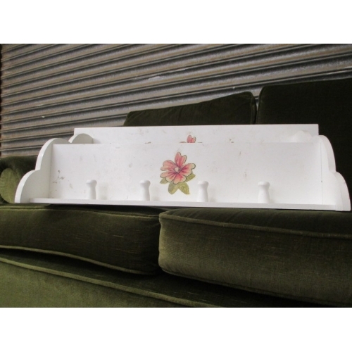 512 - WHITE MELAMINE SHELF WITH FAIRY TRANSFERS