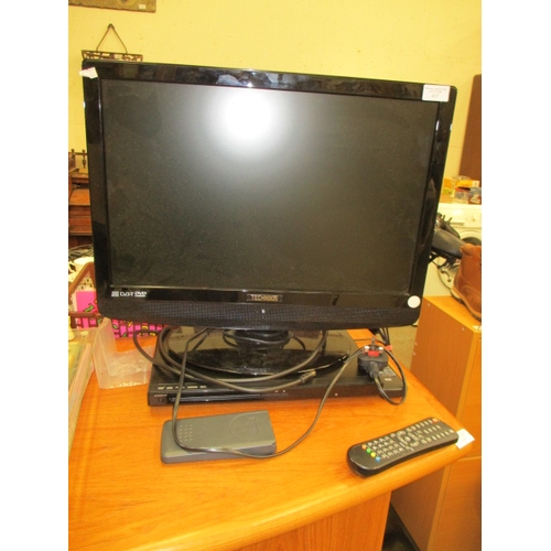 437 - TECHNIKA  HD, DVD FLAT SCREEN TV WITH REMOTES