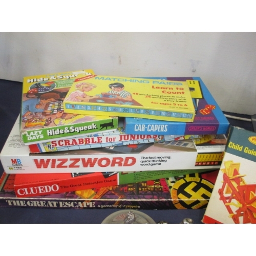 73 - LARGE QUANTITY OF RETRO AND BYGONE GAMES - MATCHBOX CASCADE, BLOW FOOTBALL, DIAL A SPELL,  CRYSTAL R... 