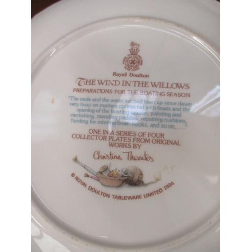 255 - SET OF 4 ROYAL DOULTON THE WIND IN THE WILLOWS THE ORIGINAL WORKS OF CHRISTINA THWAITES DECORATIVE P... 