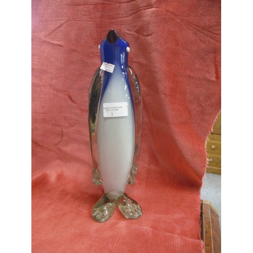 1 - LARGE MURANO PENGUIN VASE