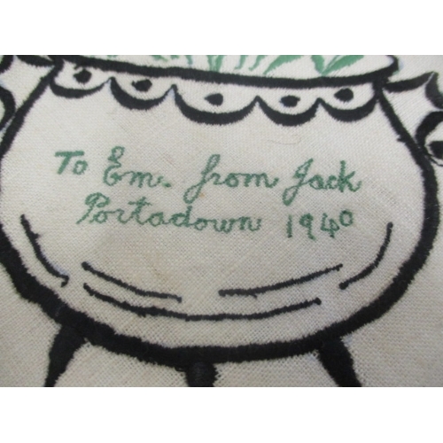 78 - 1940'S EMBROIDERED TABLE CLOTH