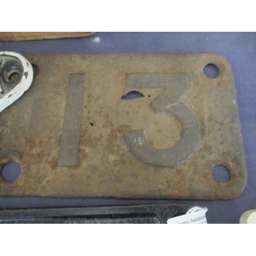 92 - BRITISH RAILWAY SIGNAGE NUMBERING PLATES, BUILT PLATES ETC