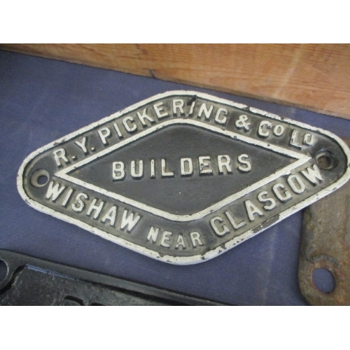 92 - BRITISH RAILWAY SIGNAGE NUMBERING PLATES, BUILT PLATES ETC