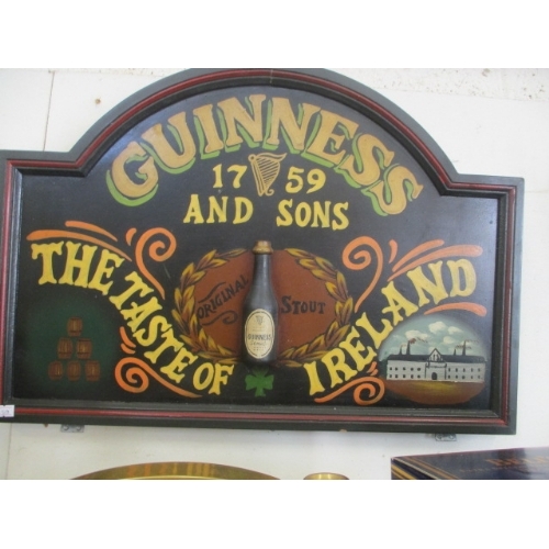 96 - PUB SIGN GUINNESS AND SONS 1759 ORIGINAL STOUT THE TASTE OF IRELAND WOODEN 3D WALL PLAQUE