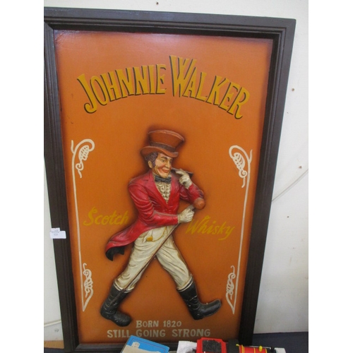 115 - PUB SIGN JOHNNIE WALKER SCOTCH WHISKY 3D WALL PLAQUE