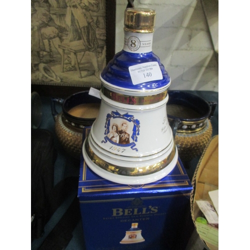 140 - WADE BELLS SCOTCH WHISKY DECANTER (UNOPENED)  50 GOLDEN WEDDING ANNIVERSARY OF THE QUEEN AND DUKE WI... 