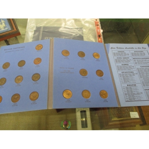 16 - 3 WHITMAN COIN FOLDERS CONTAINING DATE RUNS OF FARTHINGS, THREEPENCES  AND SIXPENCES, INCLUDES RARE ... 